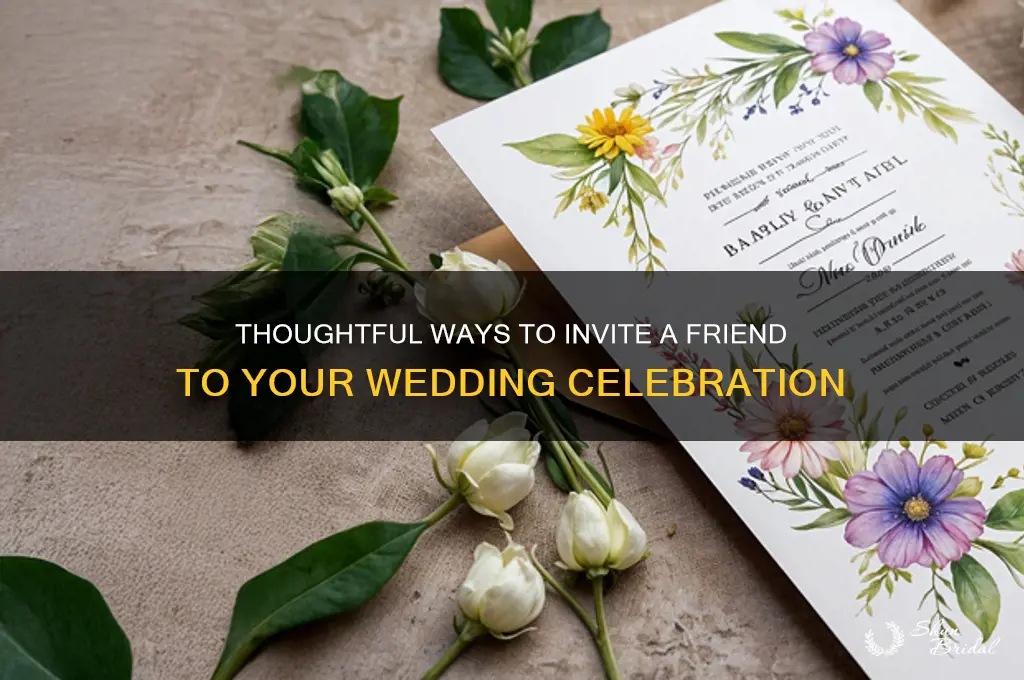 how to ask a friend to a wedding