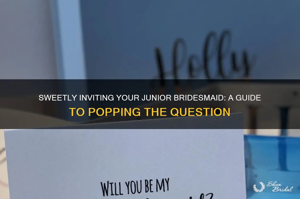 how to ask a junior bridesmaid to be in wedding