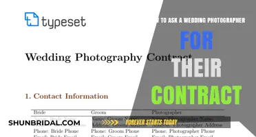 Requesting a Wedding Photography Contract: What to Ask For