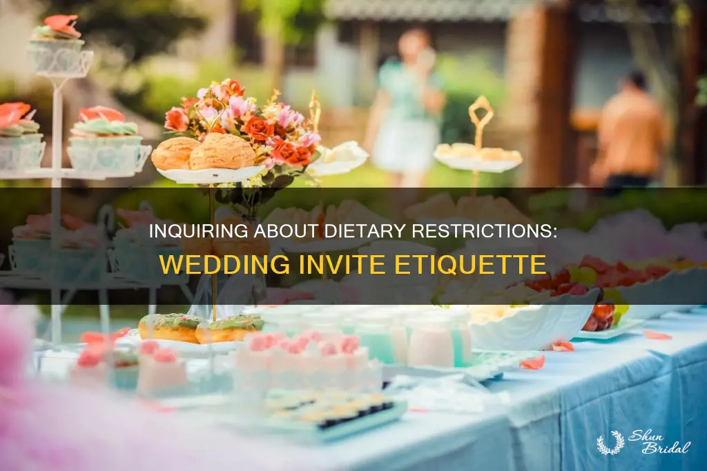 how to ask about dietary restrictions wedding invite