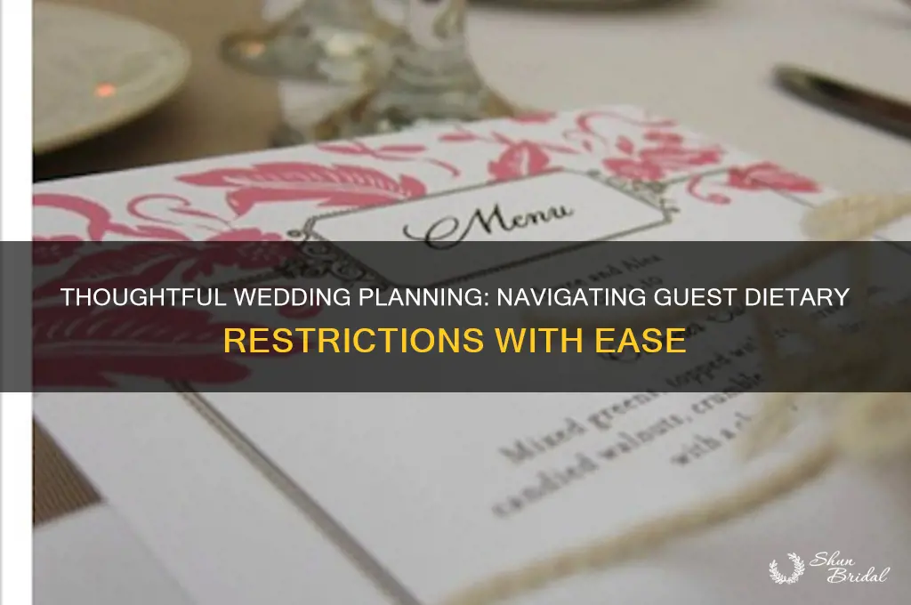how to ask about dietary restrictions wedding