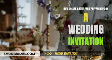 Inquiring About Food Preferences: Wedding Invitation Etiquette