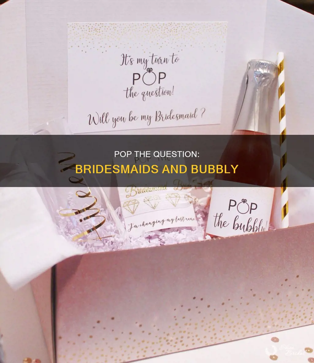 how to ask bridesmaids with champagne