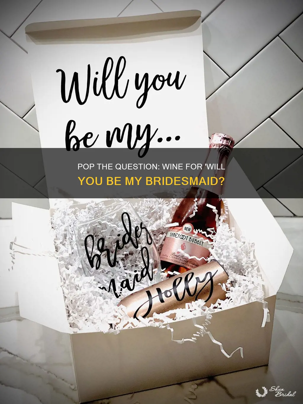 how to ask bridesmaids with wine