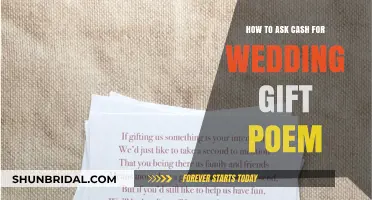 Creative Ways to Request Cash Gifts for Your Wedding with a Poem