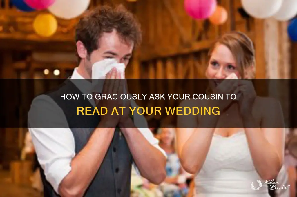 how to ask cousin to read for your wedding