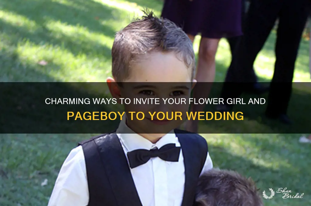 how to ask flower girl and pageboy