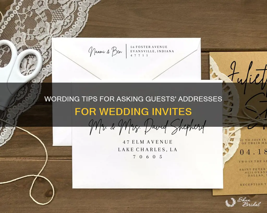 how to ask for address for wedding invitation