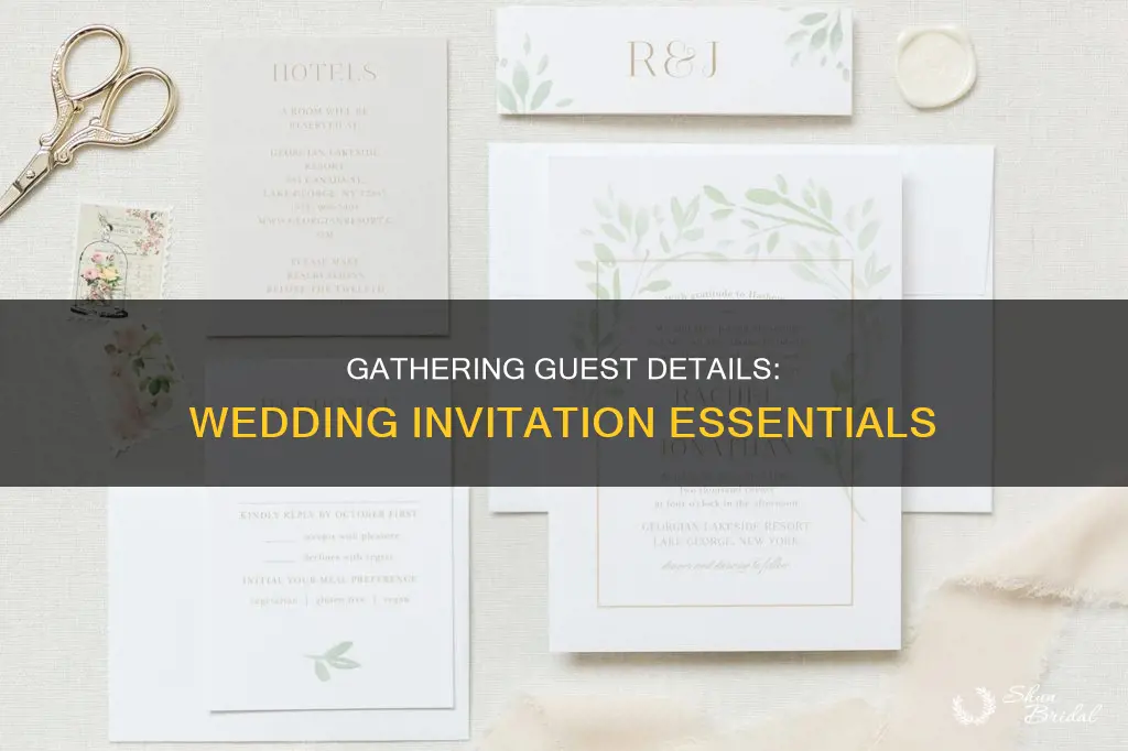 how to ask for addtional guest details wedding invitation