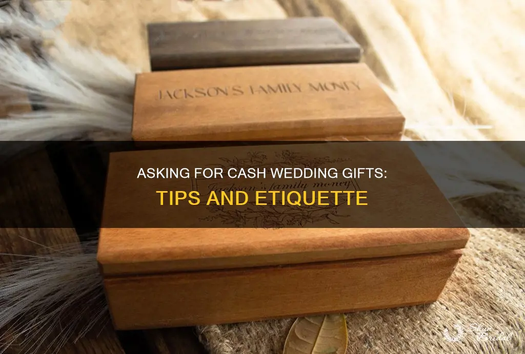 how to ask for cash for wedding present