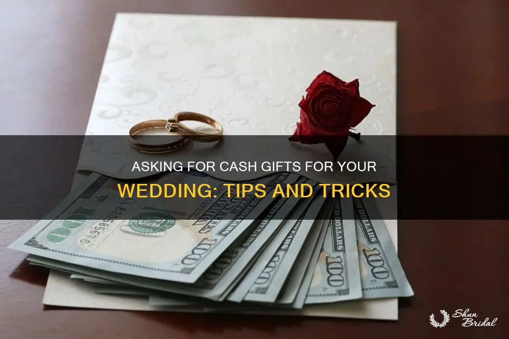 how to ask for cash for wedding registry