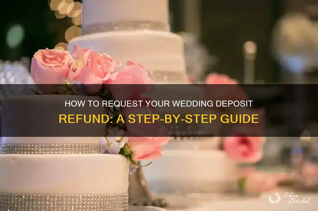 how to ask for deposit back wedding