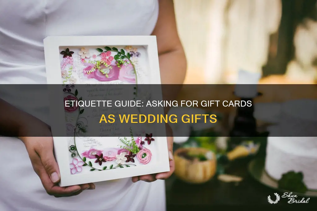 how to ask for gift cards on wedding invitation