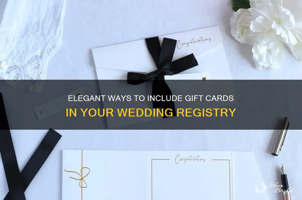 how to ask for gift cards on wedding registry