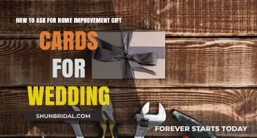 Requesting Home Improvement Gift Cards for Your Wedding Registry