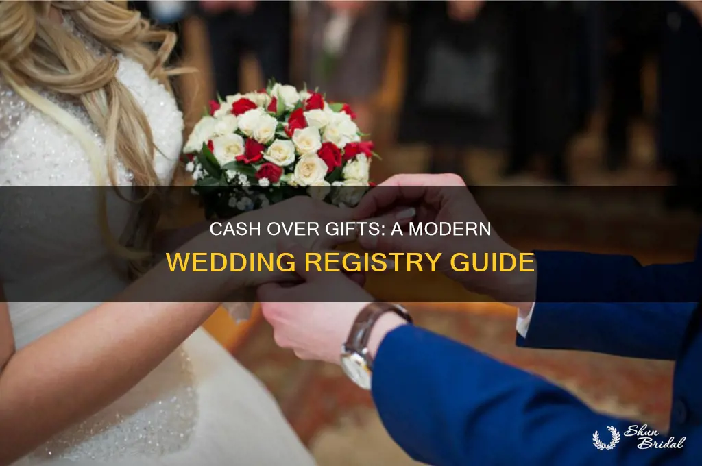 how to ask for money instead of presents for wedding