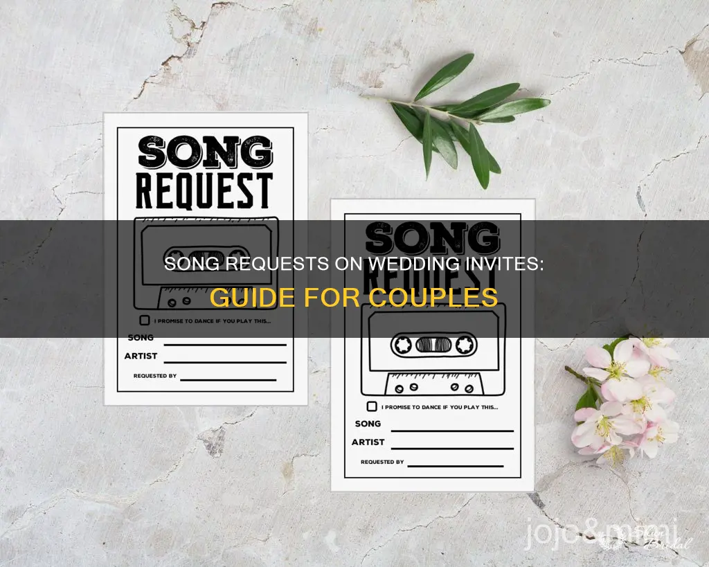 how to ask for song requests on wedding invite