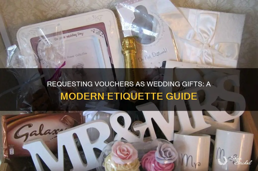 how to ask for vouchers as a wedding gift