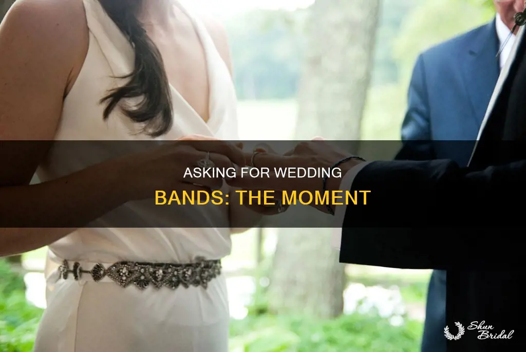 how to ask for wedding bands during the wedding