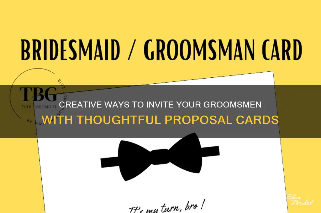 how to ask groomsmen card