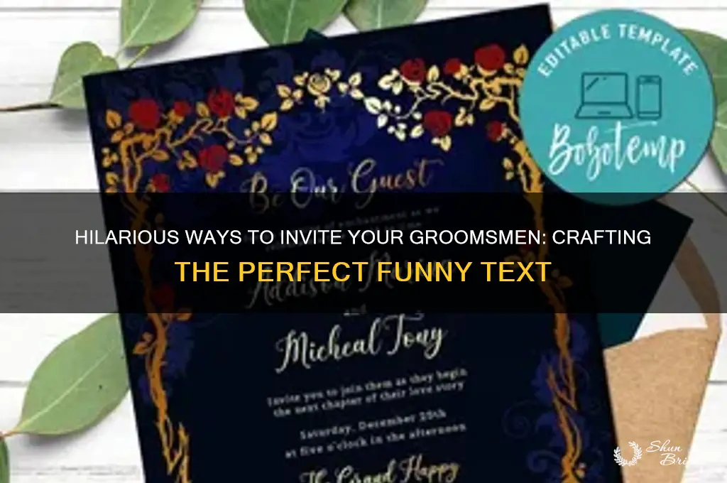 how to ask groomsmen text funny