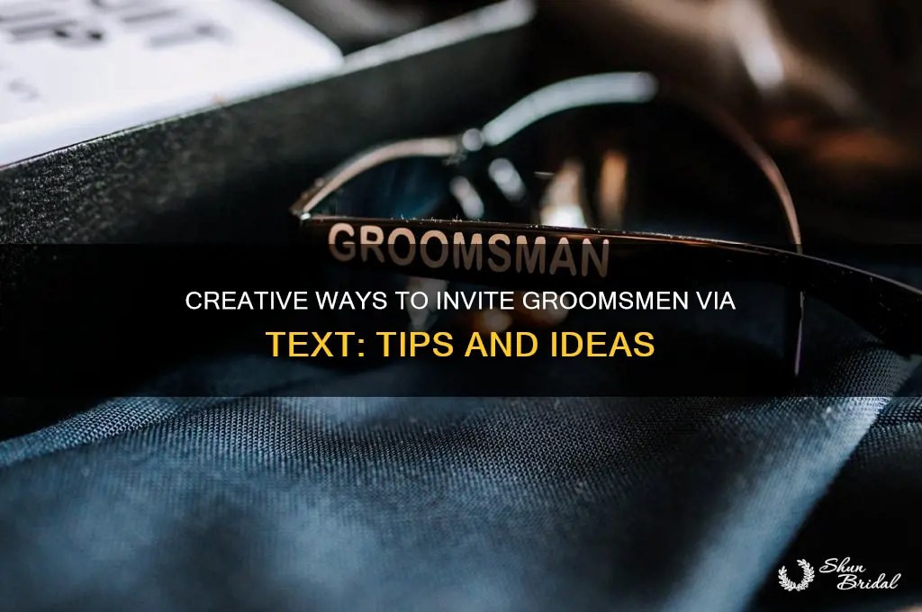 how to ask groomsmen via text