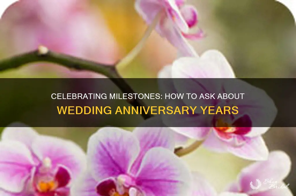 how to ask how many years of wedding anniversary