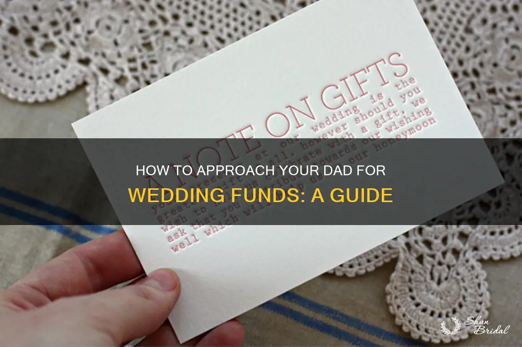 how to ask my dad for money for wedding