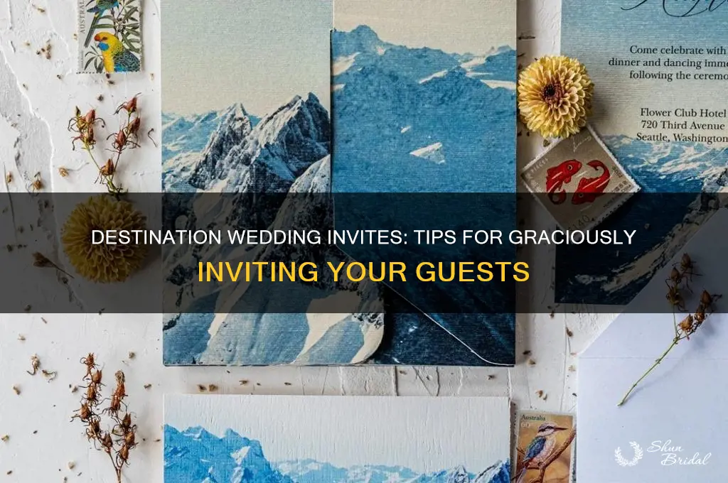 how to ask people to a destination wedding