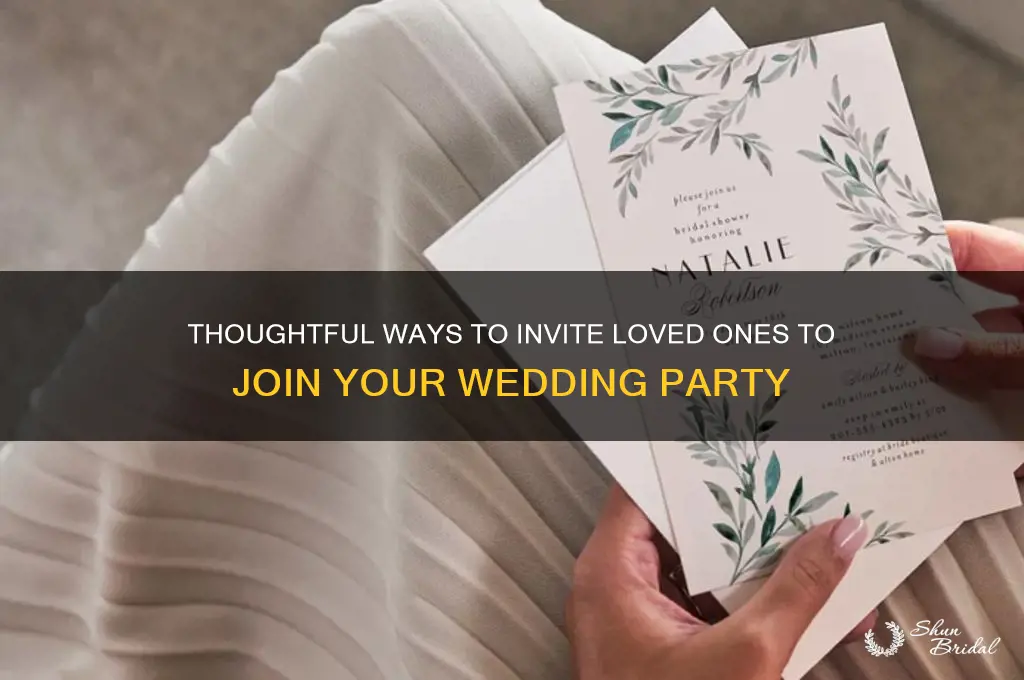 how to ask people to be apart of your wedding