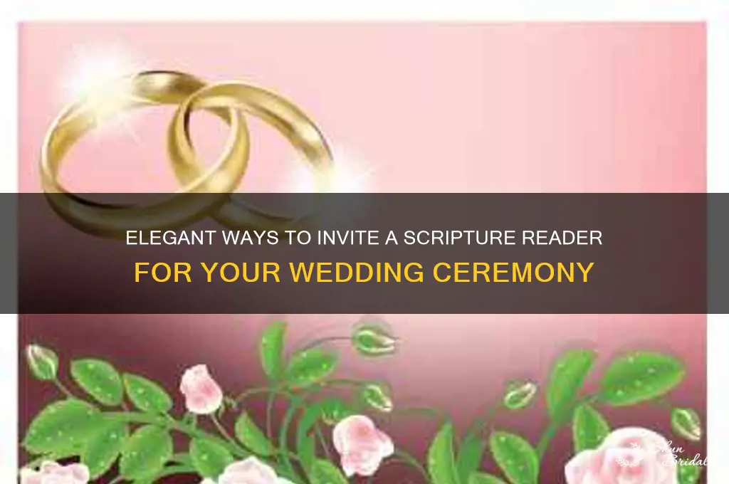 how to ask scripture reader at wedding