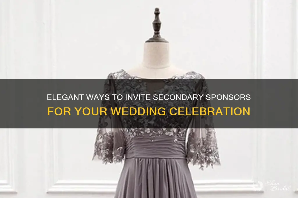 how to ask secondary sponsors in a wedding