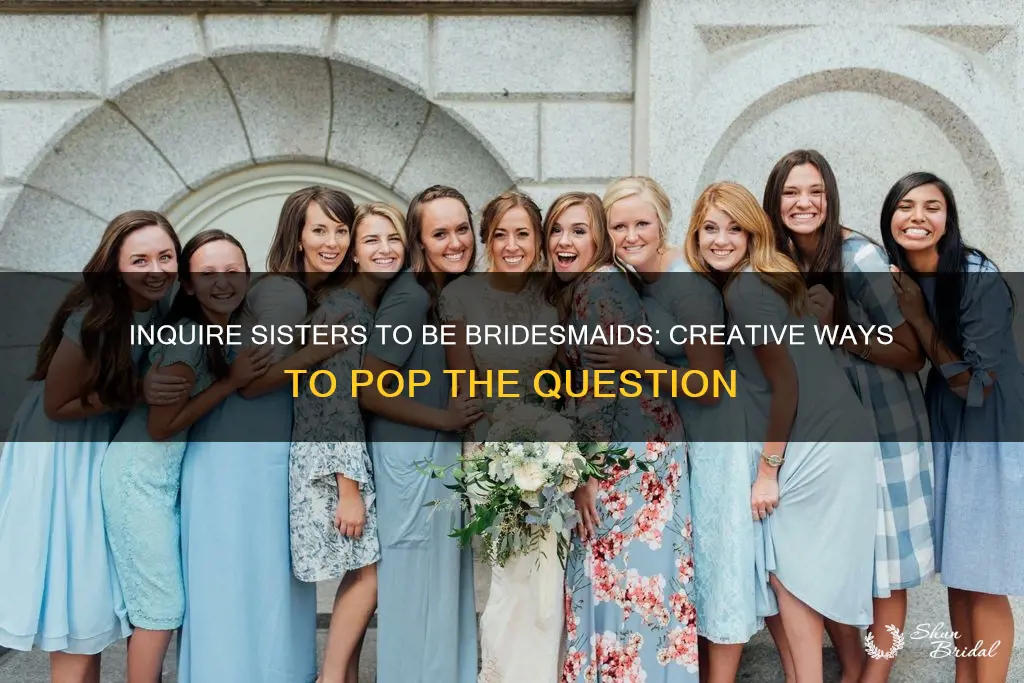 how to ask sisters to be bridesmaids