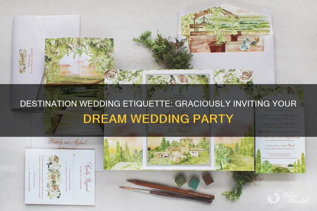 how to ask someone to be in your destination wedding