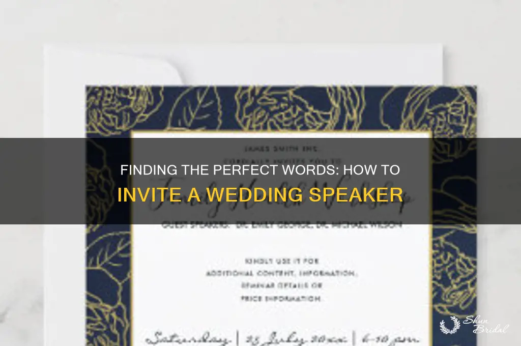 how to ask someone to speak at your wedding
