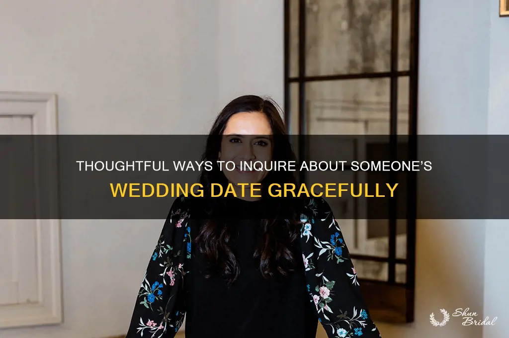 how to ask someones wedding day