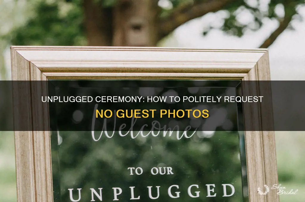 how to ask wedding guest to not photograph in programe