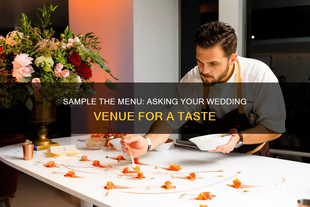 how to ask wedding venue to sample food