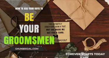 How to Ask Your Boys to Be Your Groomsmen: Creative Ideas and Tips