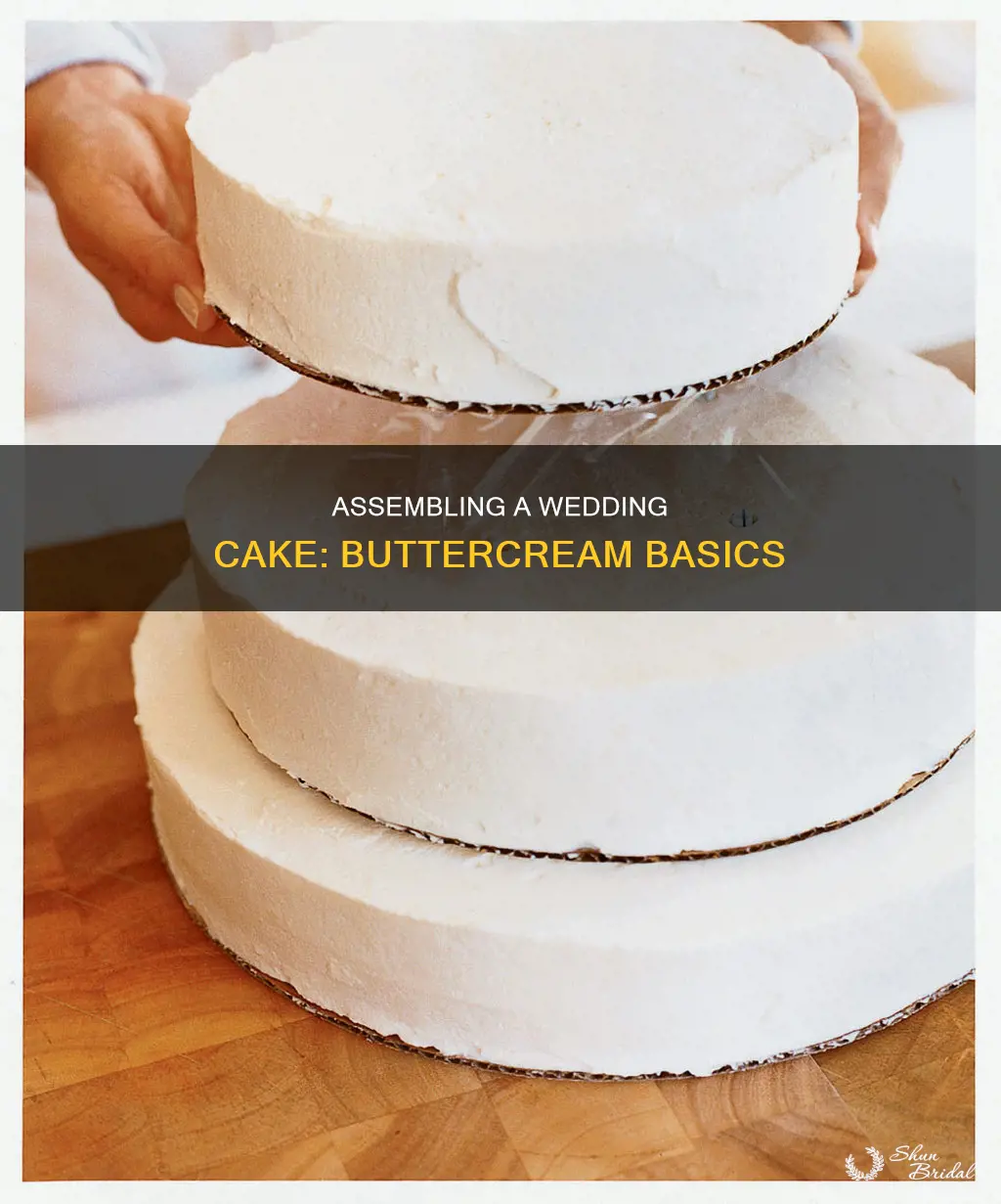 how to assemble a buttercream wedding cake