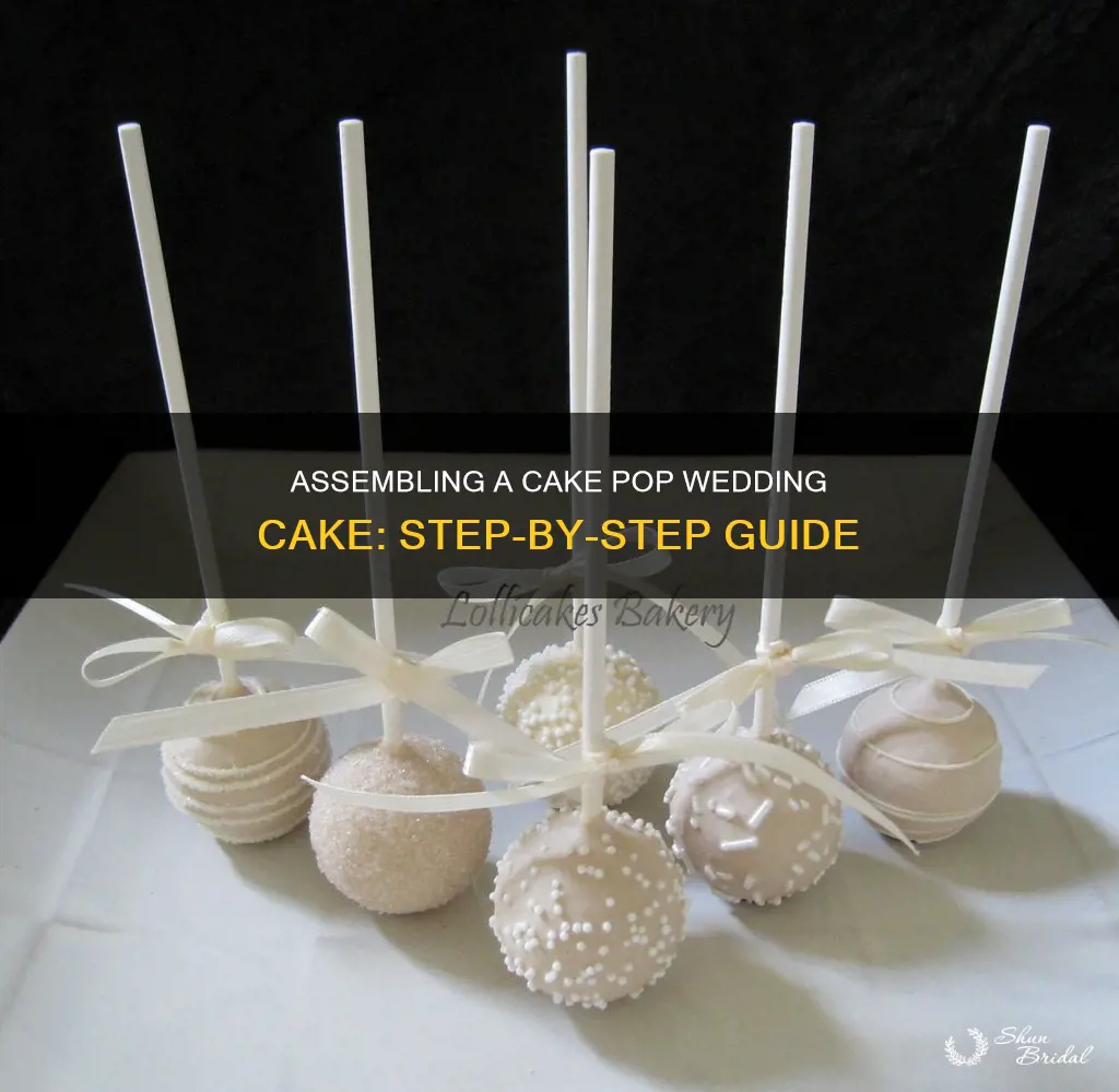 how to assemble a cake pop wedding cake