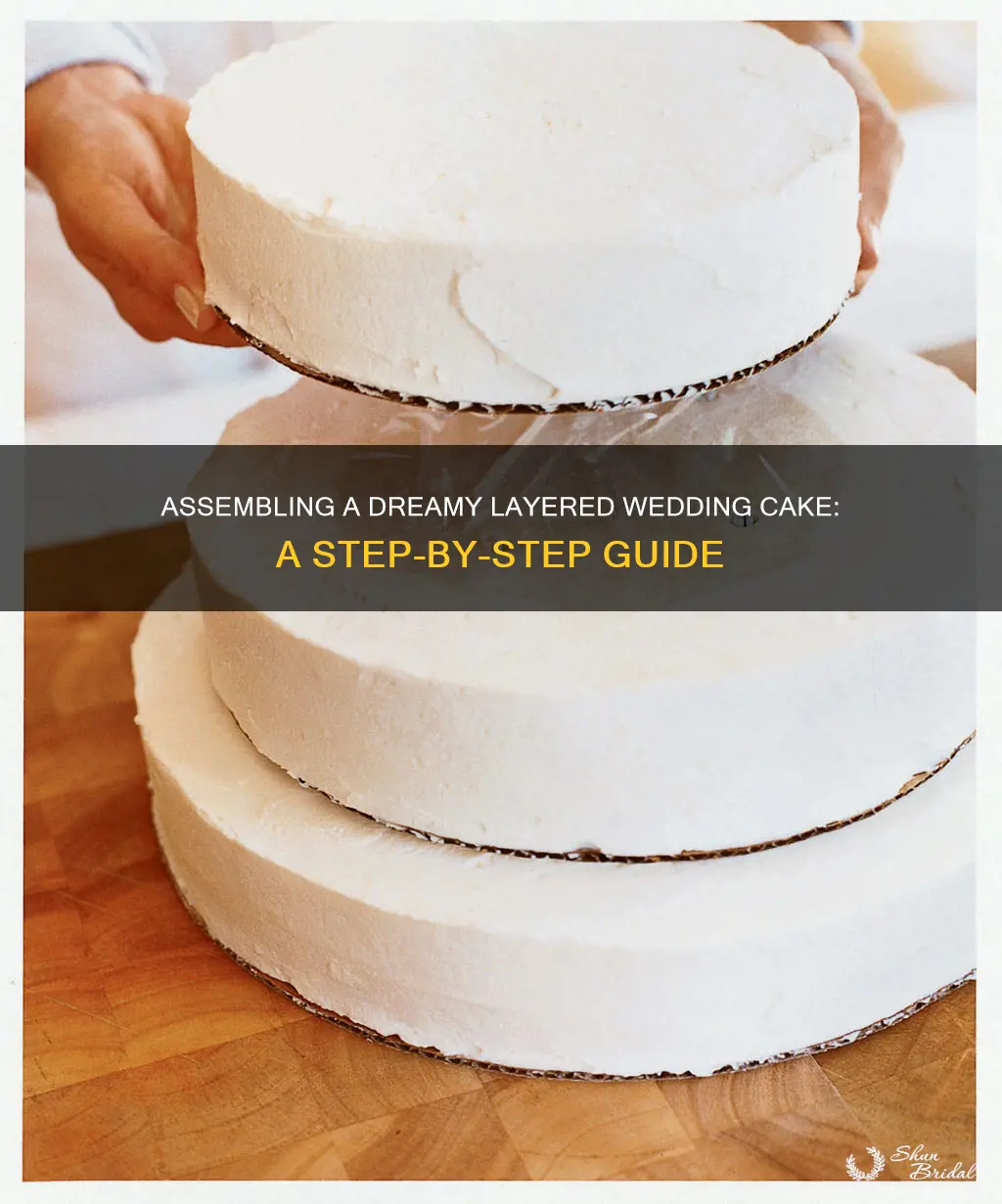 how to assemble a layered wedding cake