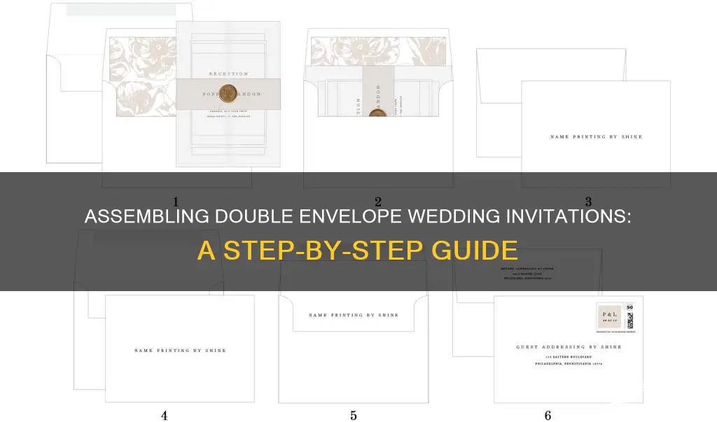 how to assemble double envelope wedding invitation