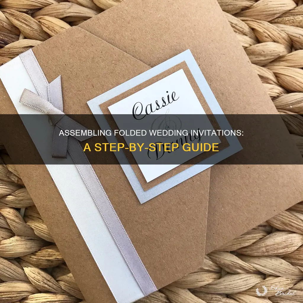 how to assemble folded wedding invitations