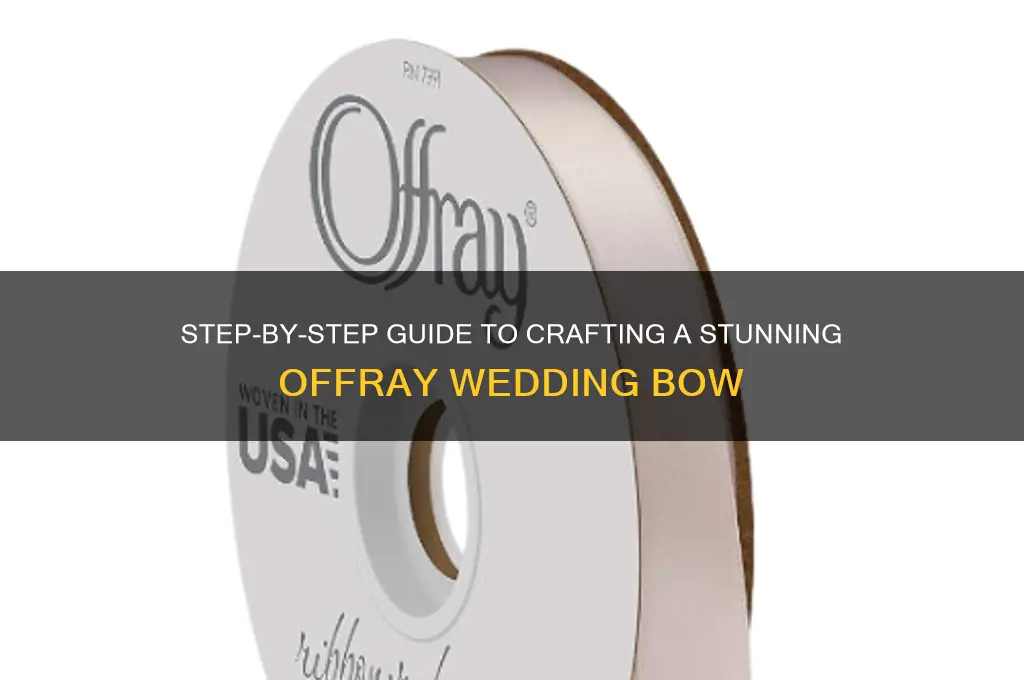 how to assemble offray wedding bow