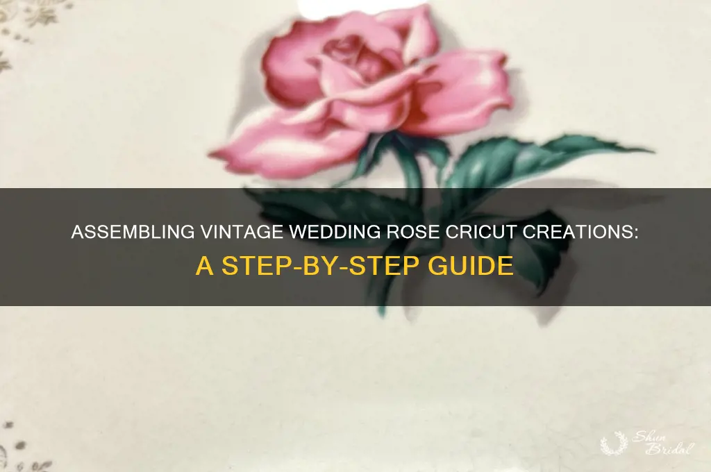 how to assemble vintage wedding rose cricut