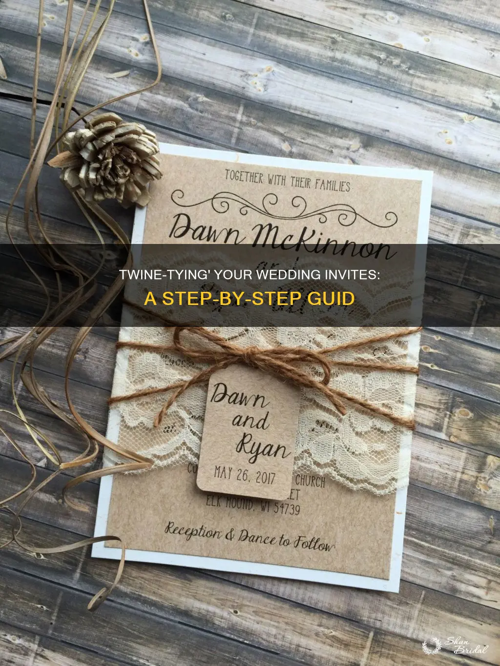 how to assemble wedding invitations with twine