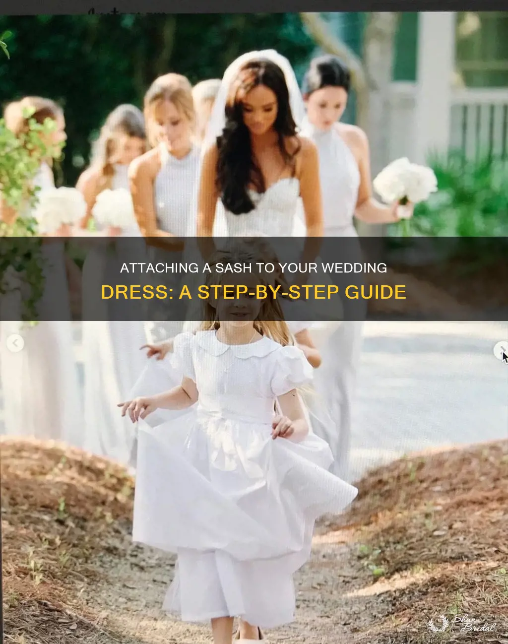 how to attach a sash to a wedding dress