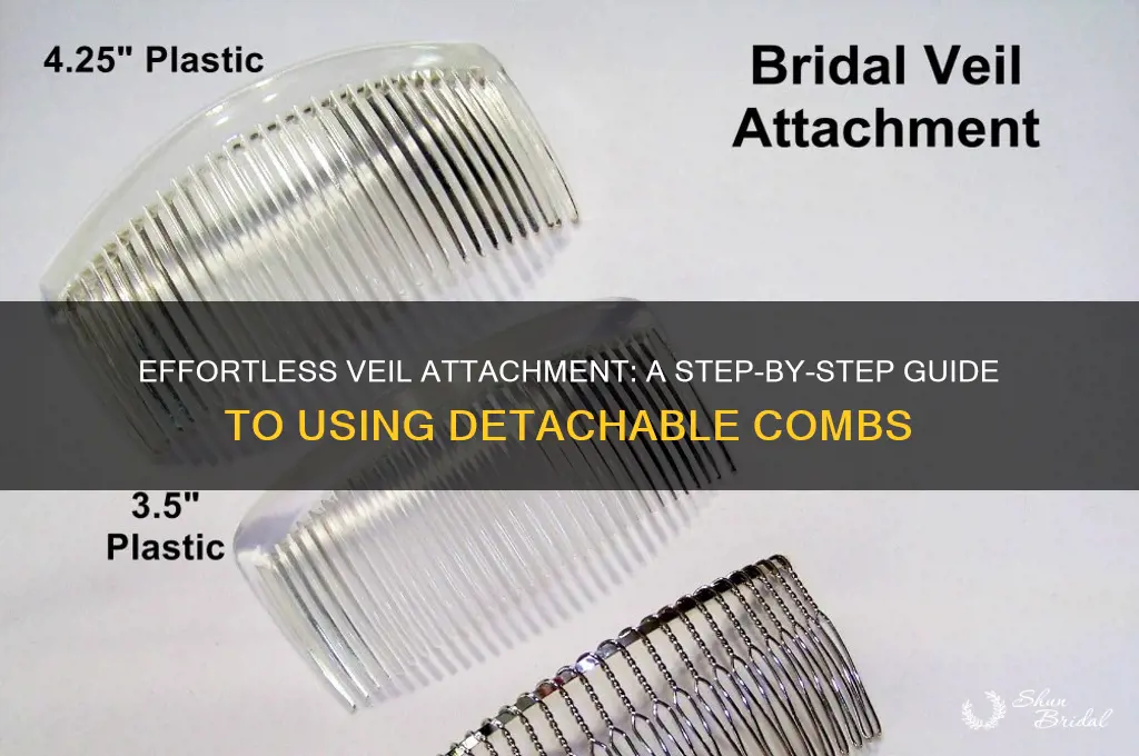 how to attach a veil to a detachable comb