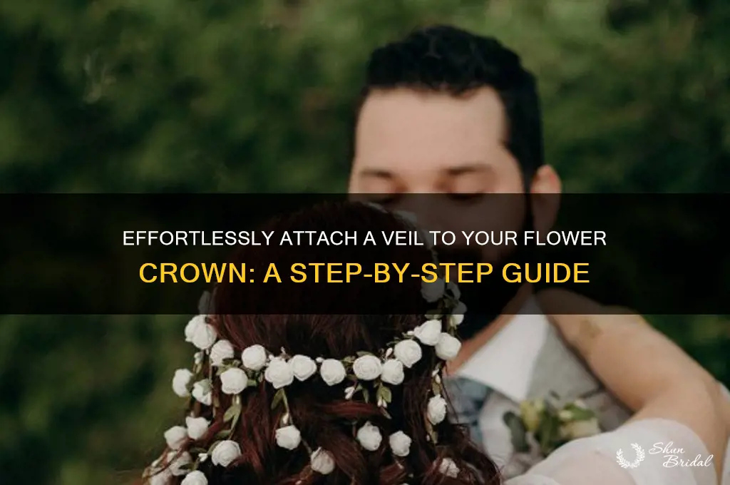 how to attach a veil to a flower crown